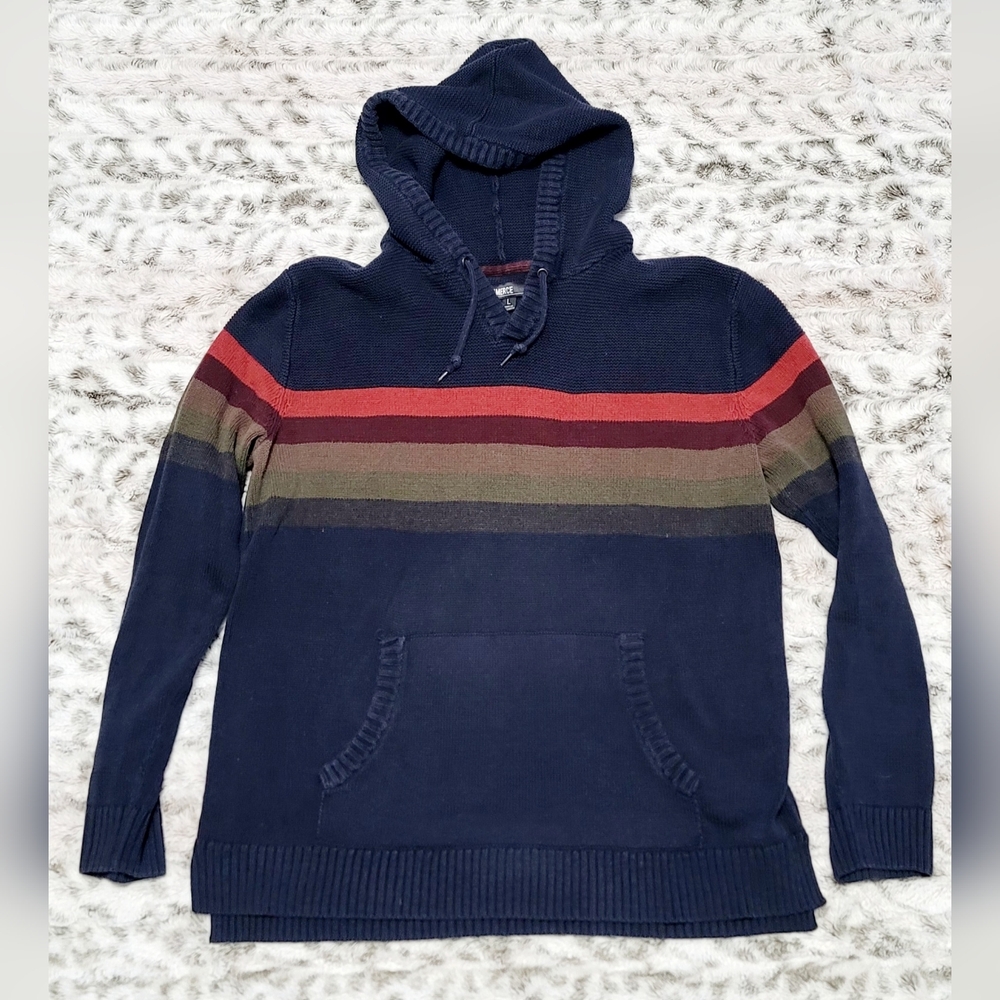 Men's Navy Striped Sweater